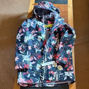 Floral Spring Raincoat- Navy and Multicolor